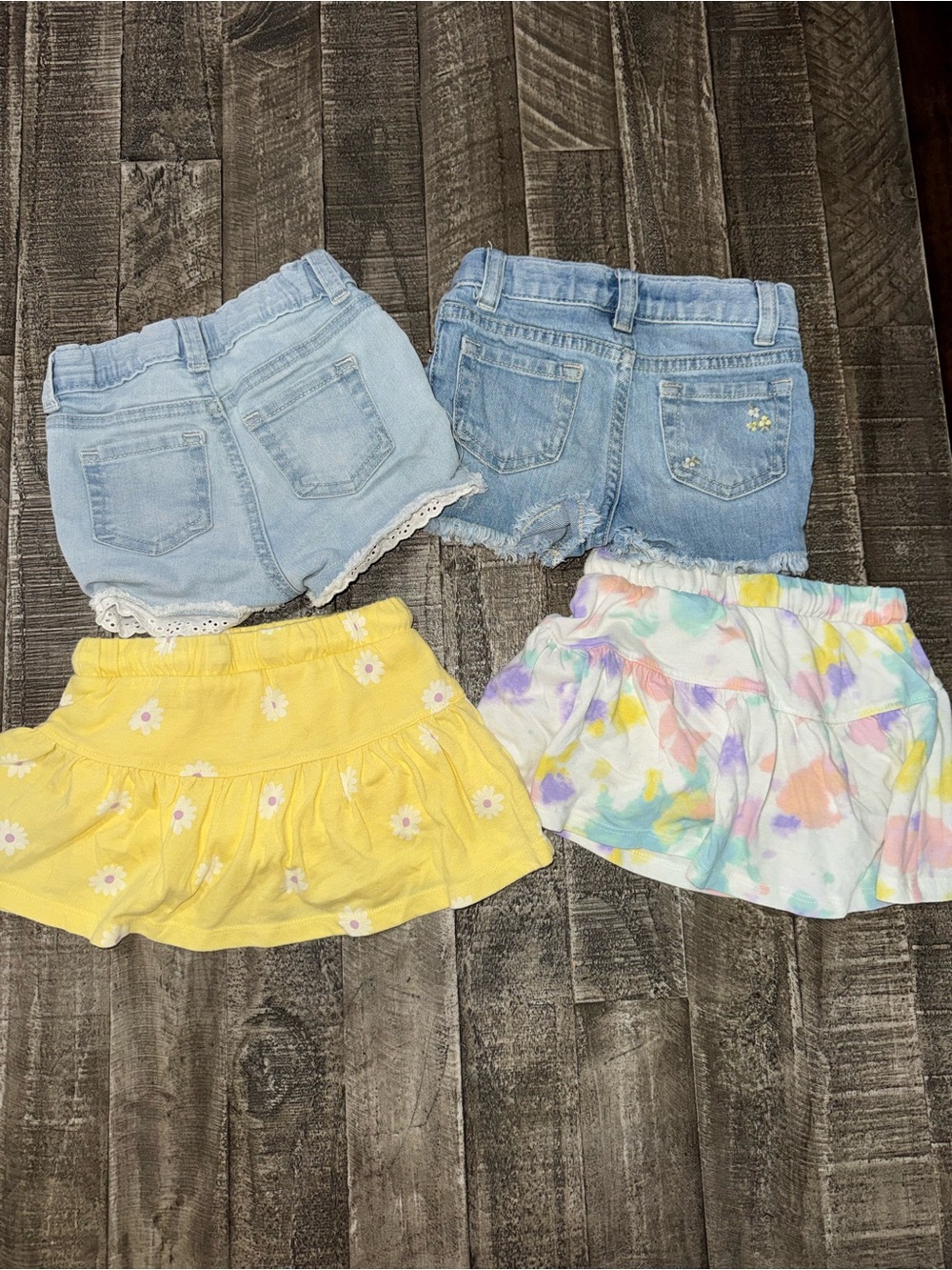 Cat & Jack Light Blue Denim Shorts and Skirt Set - Kids Bundle! - Picture 2 of 10